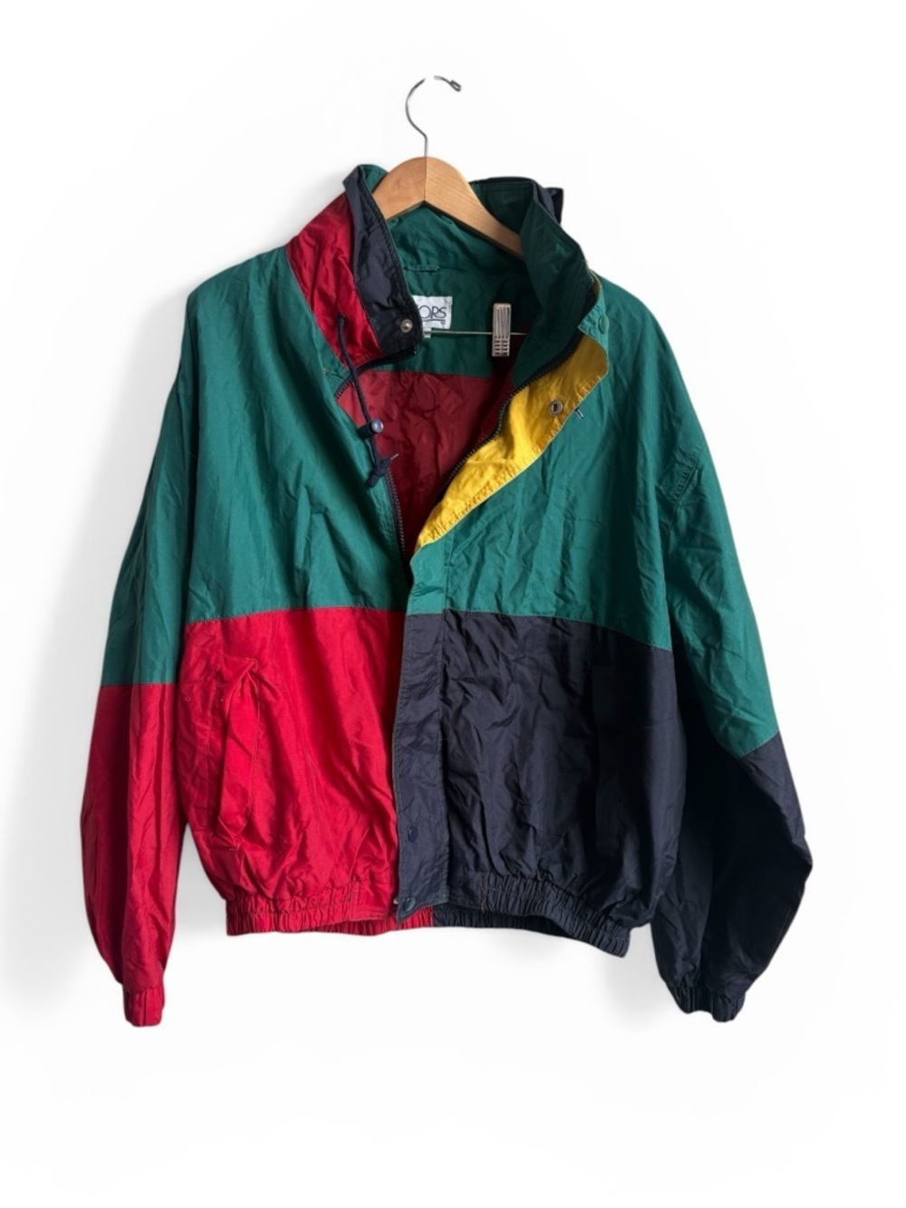 Vintage 90s Honors Colorblock Windbreaker Jacket Nylon XXL